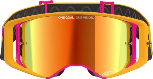Alpinestars Goggle Supertech CORP YELLOW PINK Mirror Red/