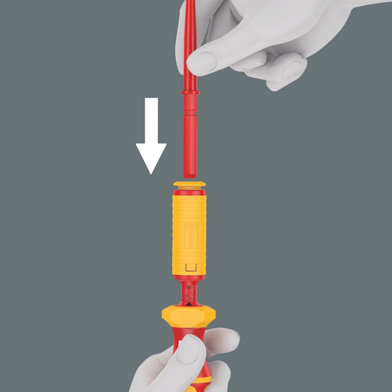 Wera adjustable torque handle VDE Kraftform, Red