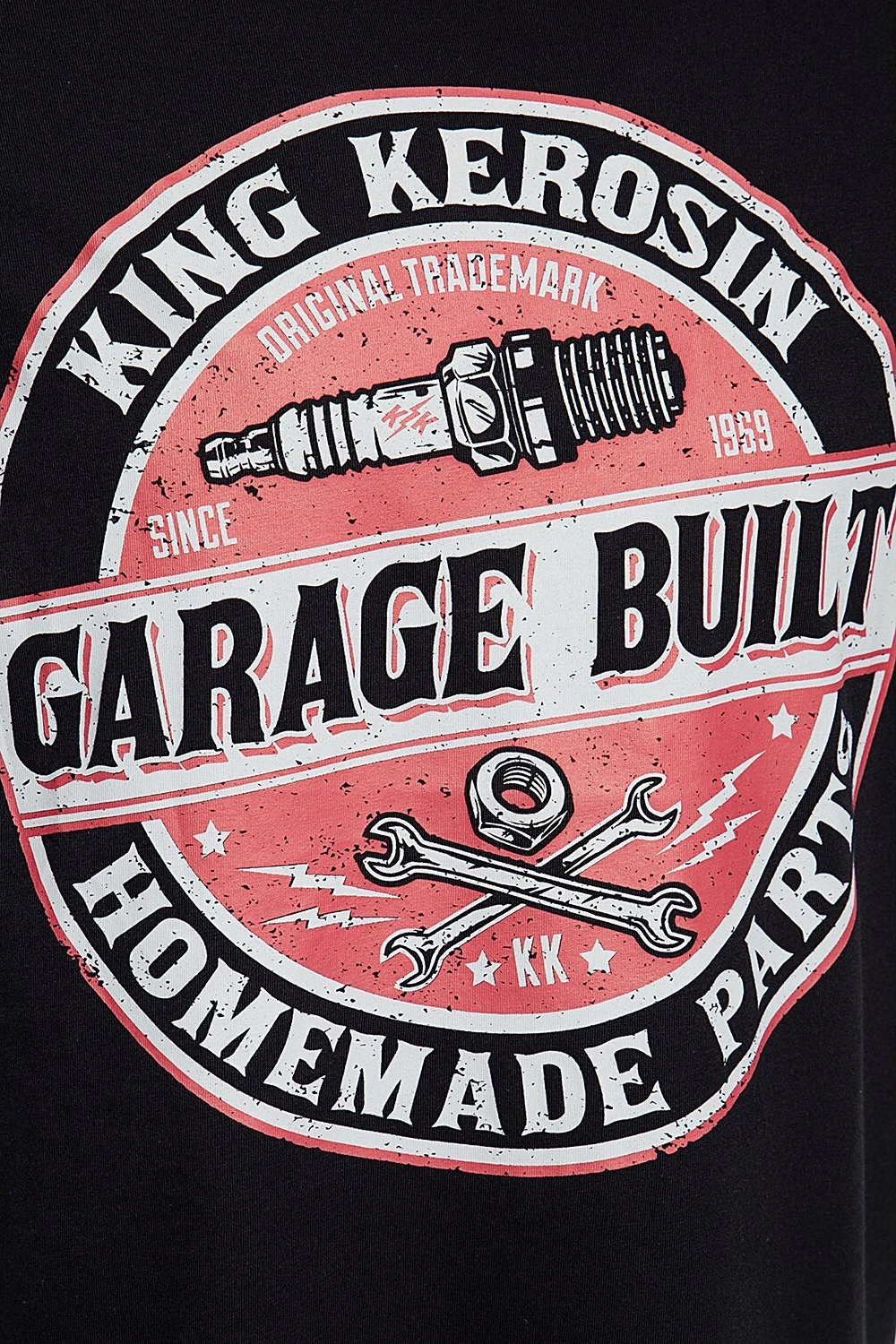 King Kerosin Garage Built t-shirt, Black, S