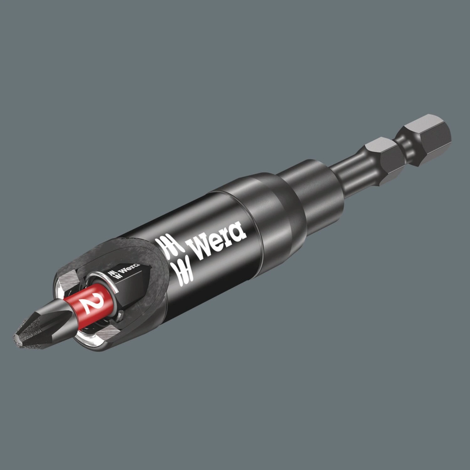 Wera 1/4" bit holder Impaktor, Black, 75 mm