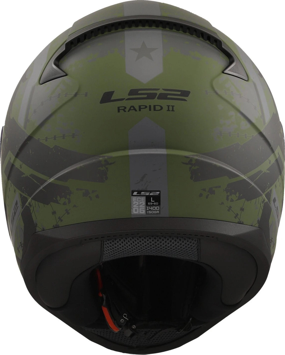 LS2 Rapid II Thunder Birds helmet military, Green, M, Matte
