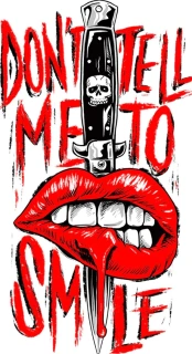 Lethal Threat No smiles sticker