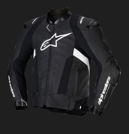 Alpinestars Leather Jacket Missile v3 Black/White, 54