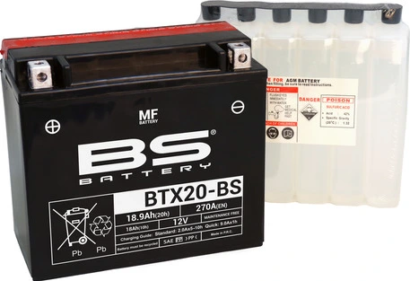 BS Battery BTX20-BS MF (cp) Nereikalaujanti priežiūros