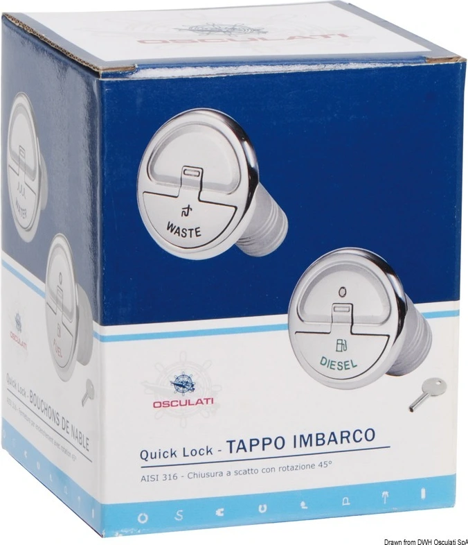 Osculati Quick Lock Fuel deck filler 38 mm