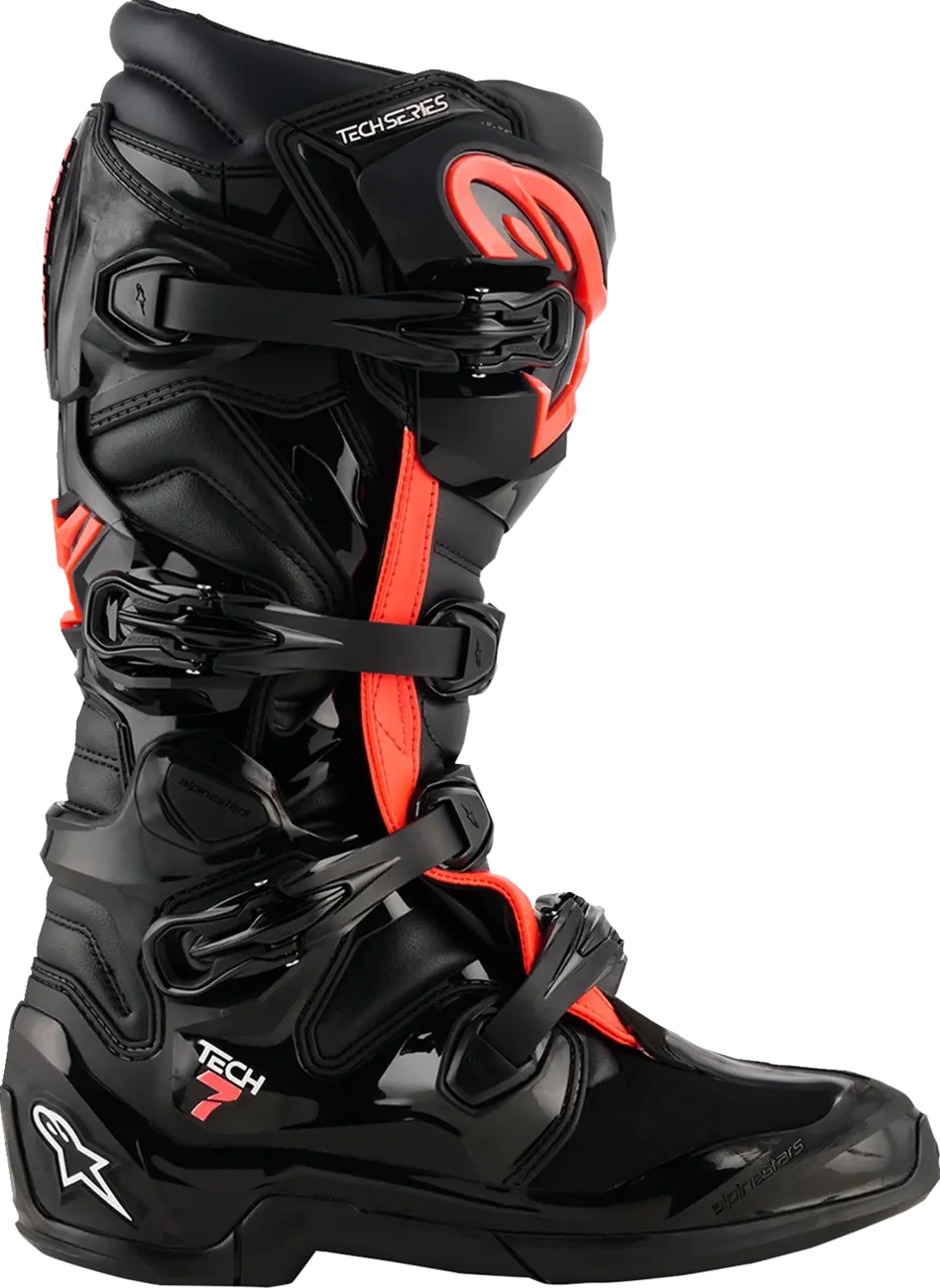 BOOT TECH 7 BLACK/RED FLUO 7