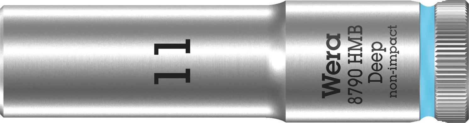 Wera, deep socket size 11mm, Brushed