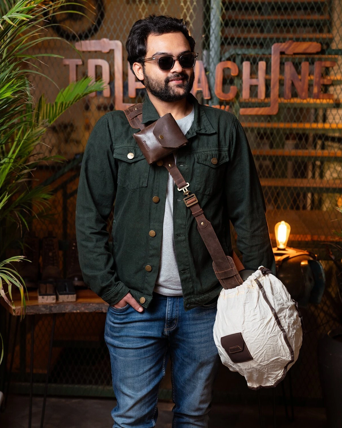 Trip Machine Helmet Harness, mocha