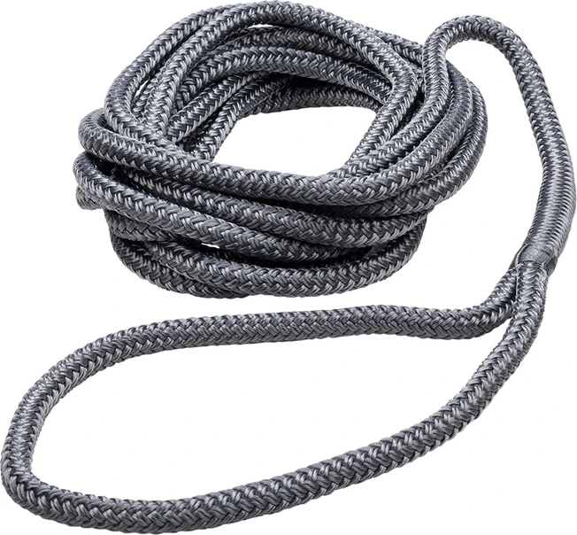 Grey — Qvarken Mooring Rope Dockline with eye 16mm 10m grey