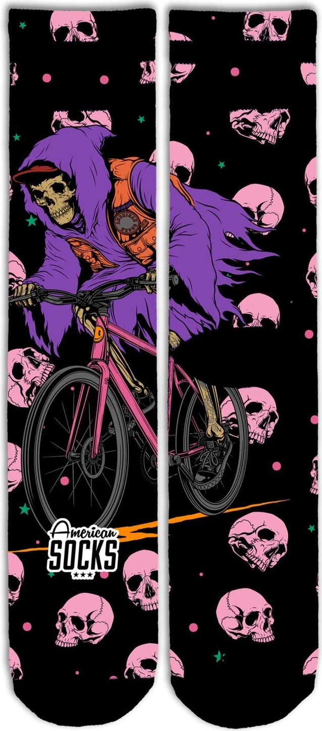 American Socks Phantom Rush Mid High socks, Purple, L/XL