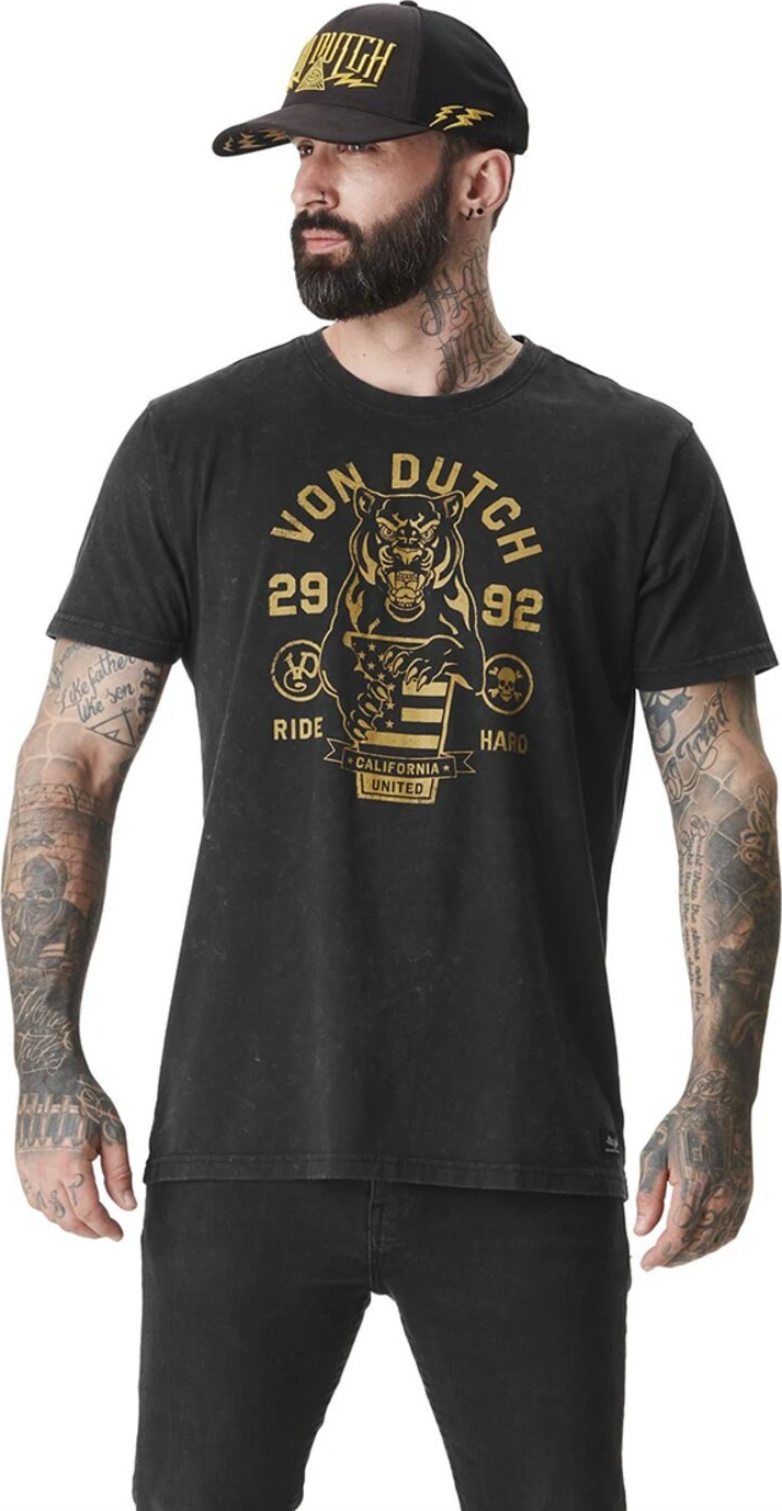 Von Dutch Hard Anthracite t-shirt, Black, S