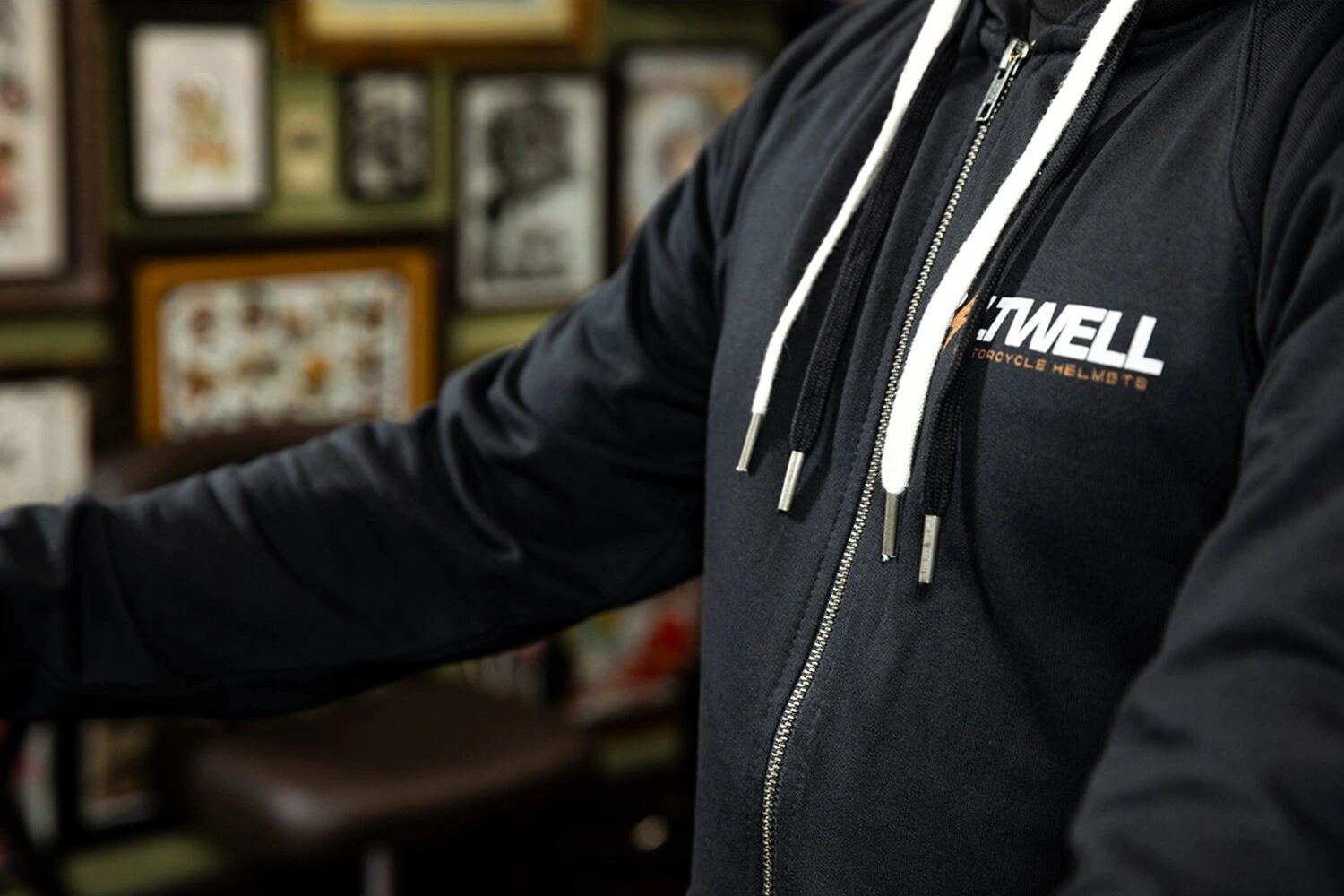 Biltwell Bolts zip hoodie, Black, S