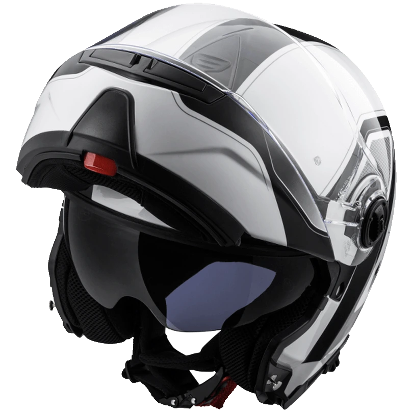 LS2 FF325 STROBE CIVIK helmet - White Black, XL