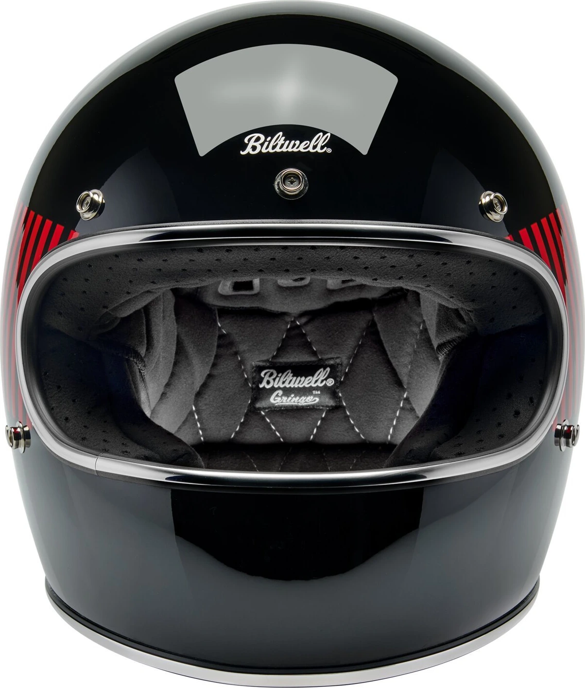Biltwell Gringo RWB Raceflow helmet, Black, XS, Gloss
