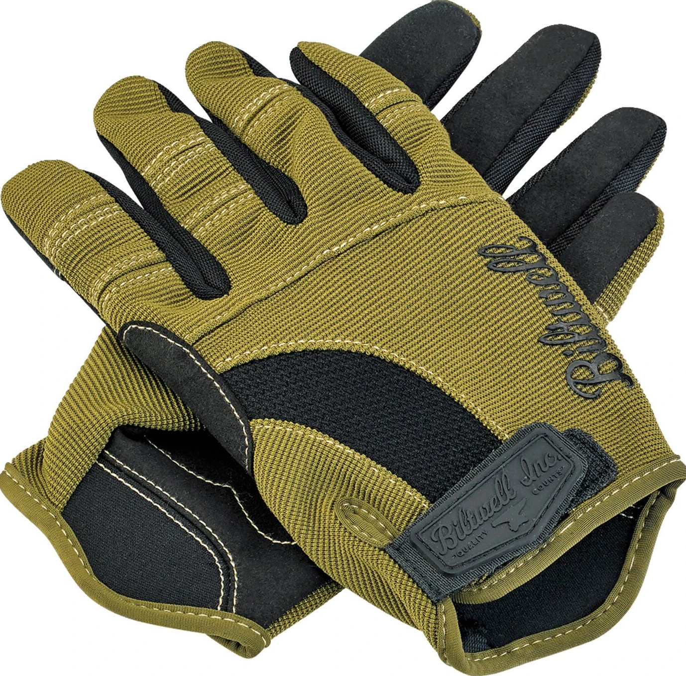Biltwell Moto gloves, olive, Black, tan, XS