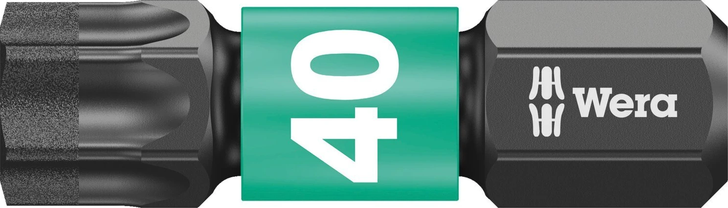Wera 1/4" bit for Torx® screws Impaktor TX40, Green, 25 mm