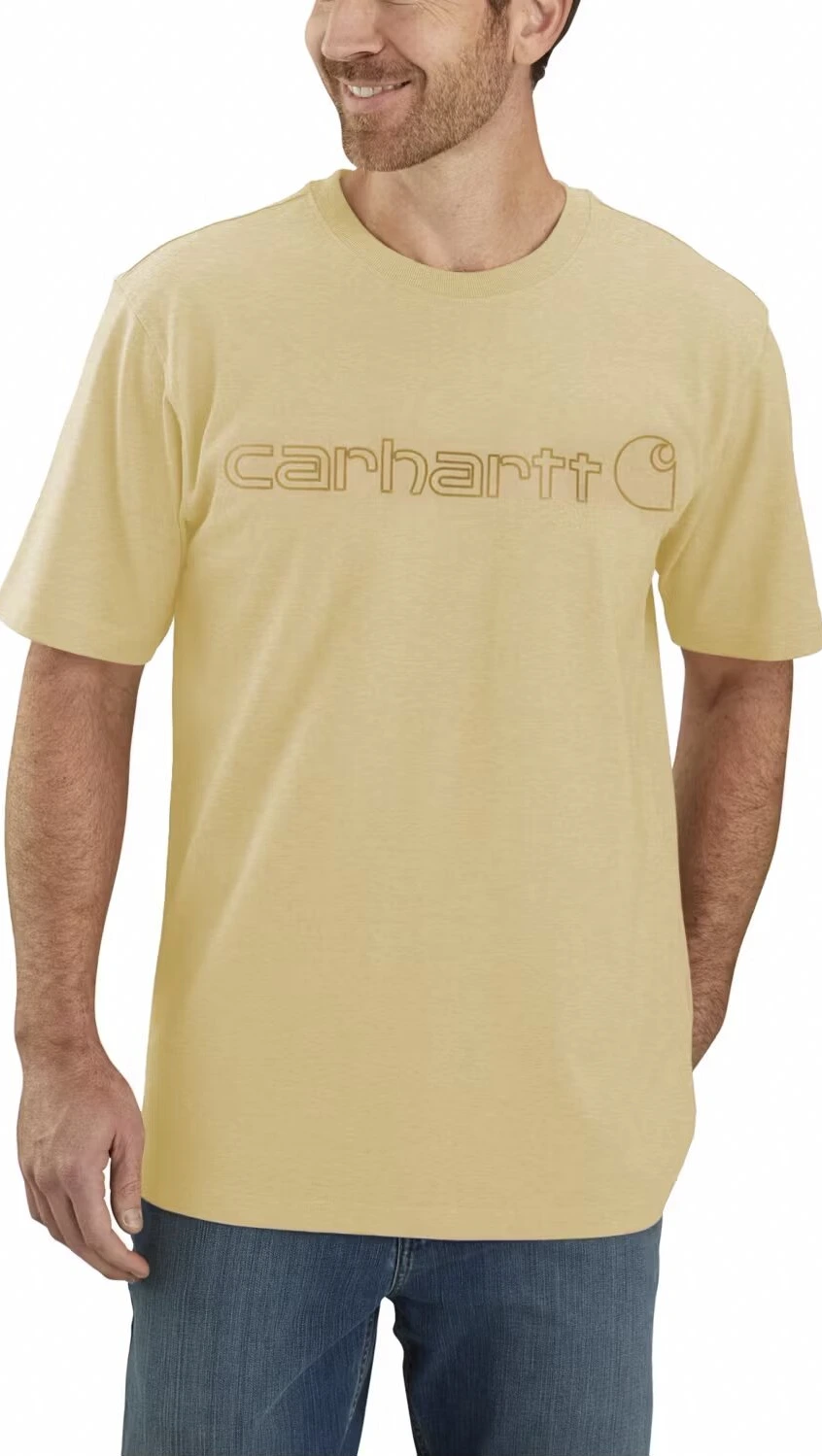 Carhartt Core Logo t-shirt S/S beach heather, Beige, 2XL