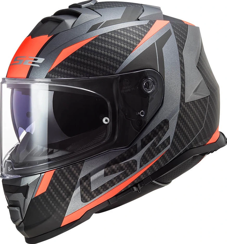 LS2 FF800 STORM II RACER helmet - Matt Titanium Orange, 2XL