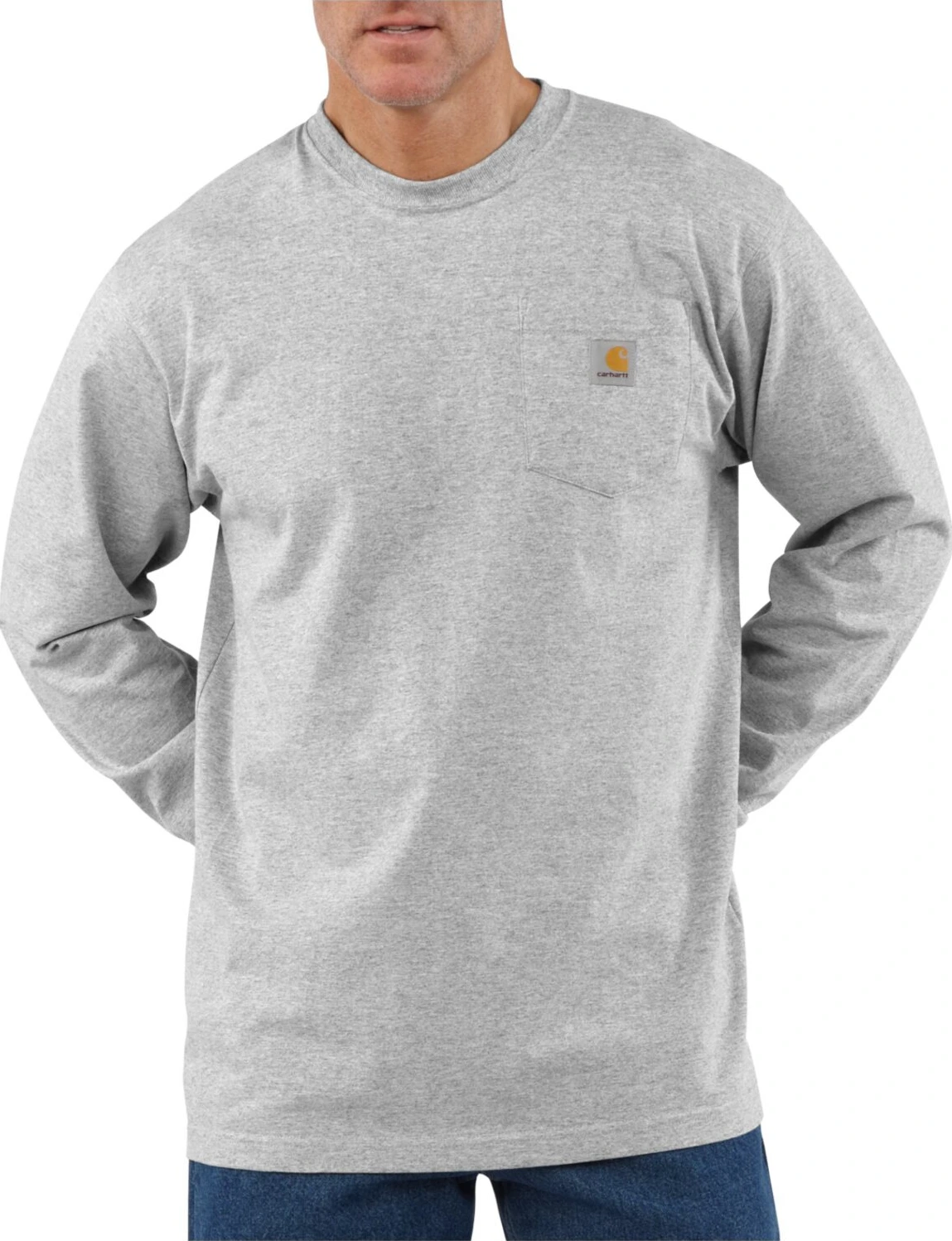 Carhartt Pocket long sleeve, heather gray, 2XL