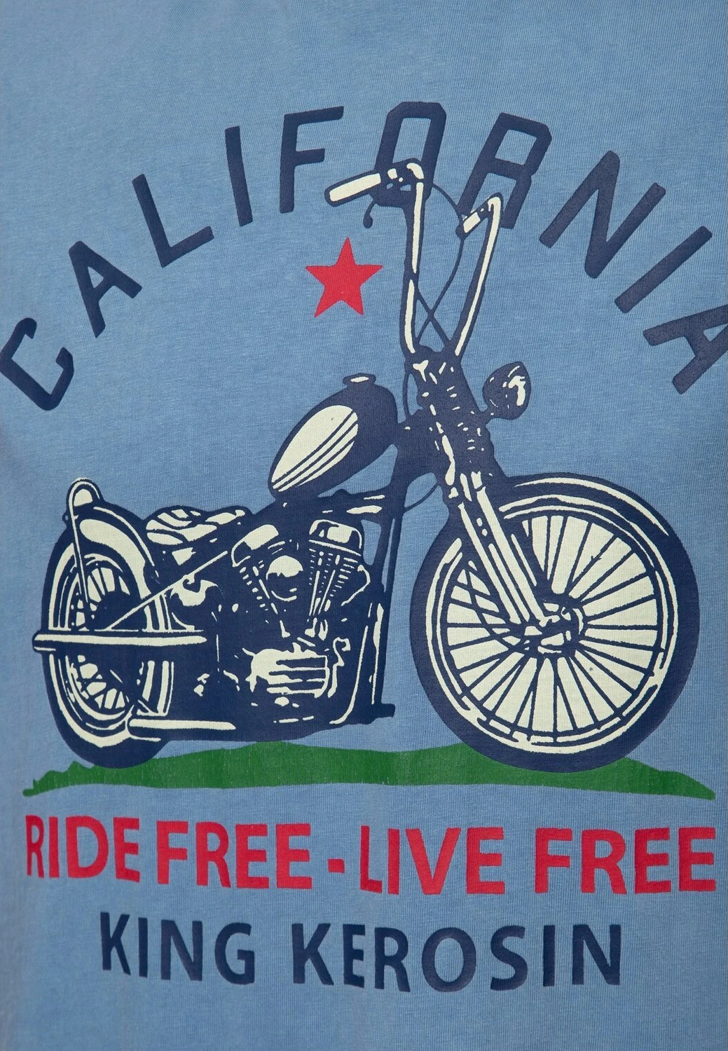 King Kerosin California t-shirt smoke blue, 3XL