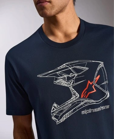 Alpinestars T-Shirt MX Helmet CSF Navy, M