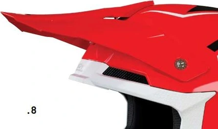SHOT Visor Furious Chase Red White Glossy