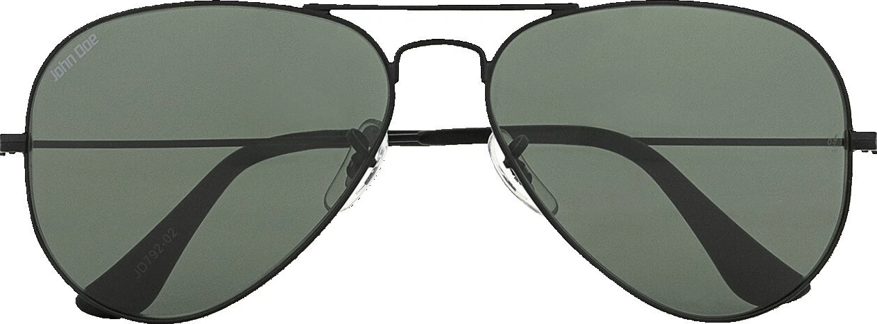 John Doe Aviator sunglasses, Black, Matte