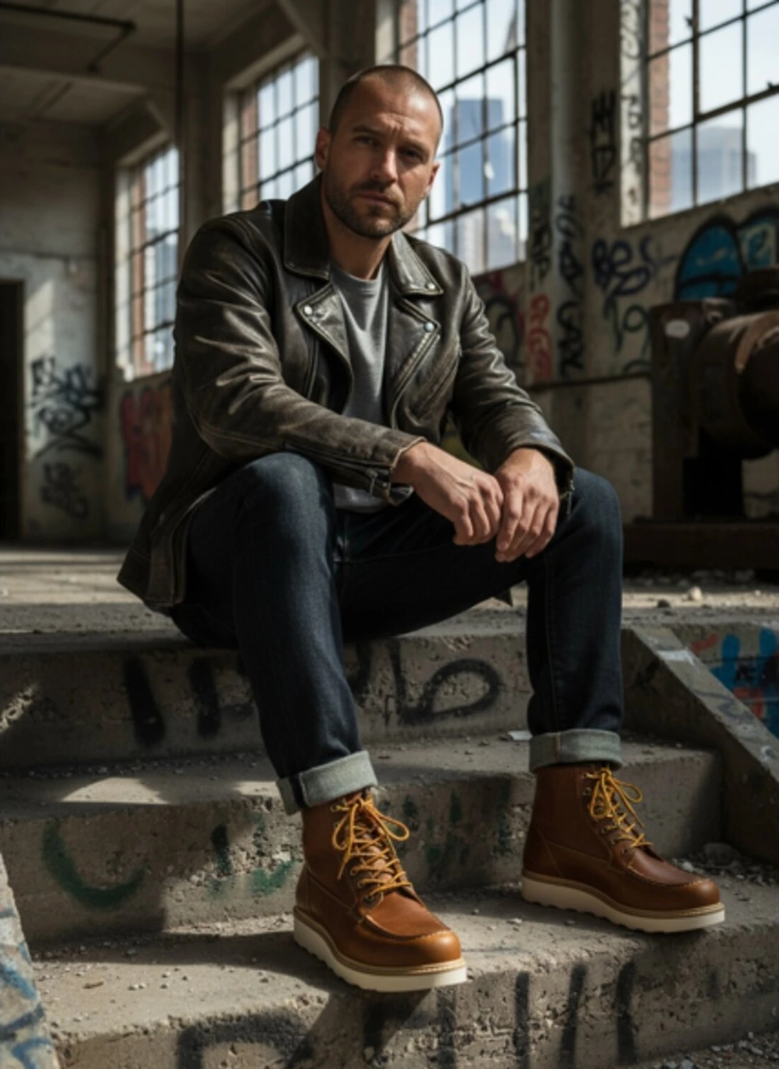WCC Rigid boots, cognac, 43