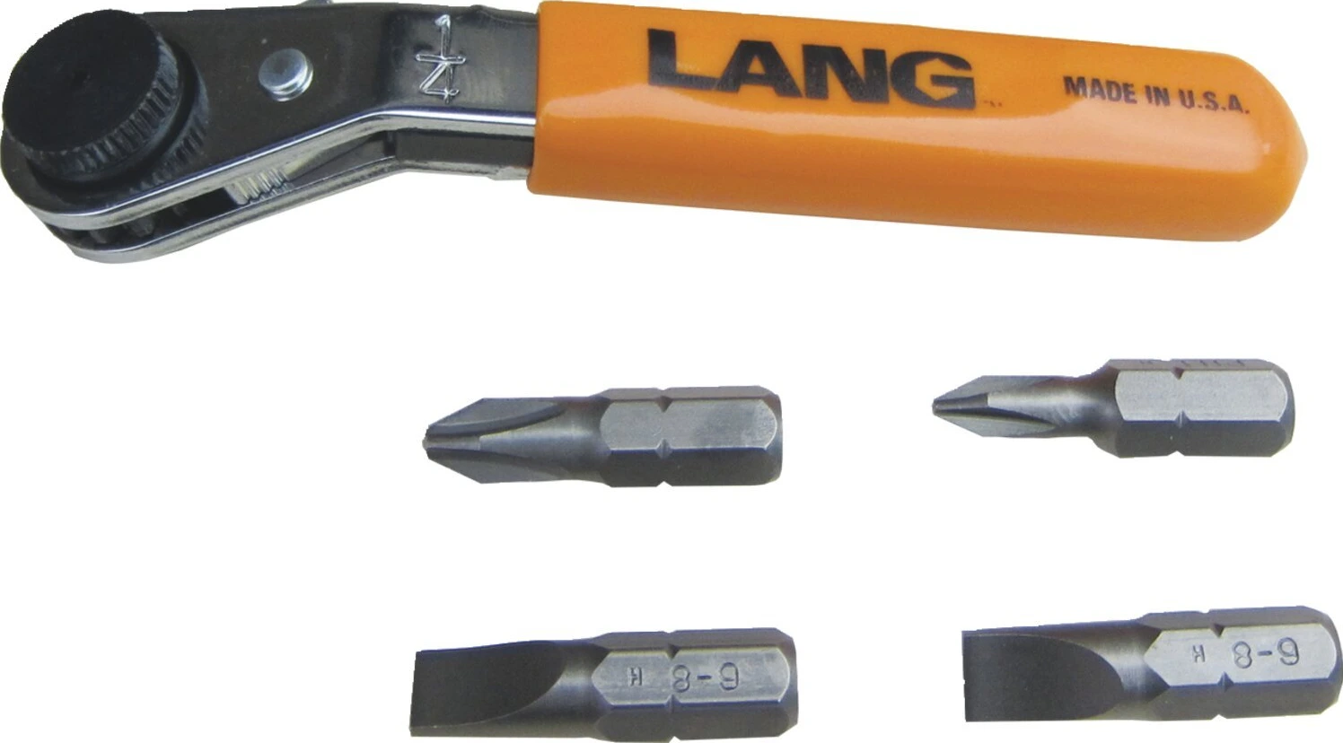 Lang Tools, mini reketinis veržliaraktis su antgaliais. Atvirkštinis poslinkis, 110 mm