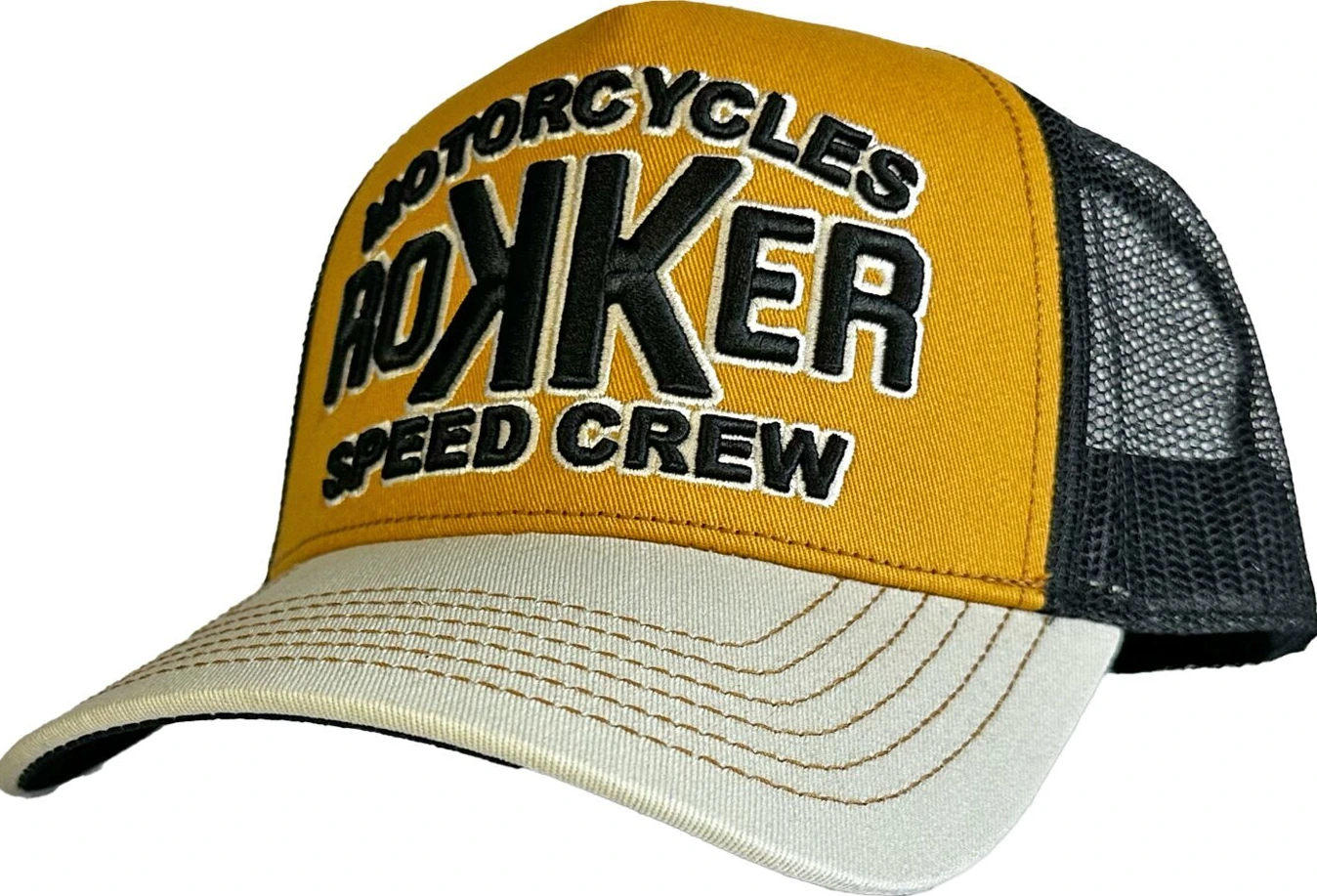 Rokker Speed Crew II cap, sand, fog Gold, black