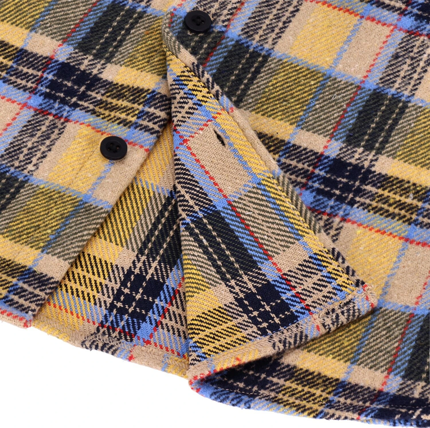 13 1/2 Steel flannel, Yellow, S