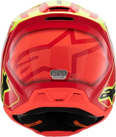 Alpinestars Helmet SM3 Youth Fray Red/Yellow Fluo/Black, YS 48-49cm
