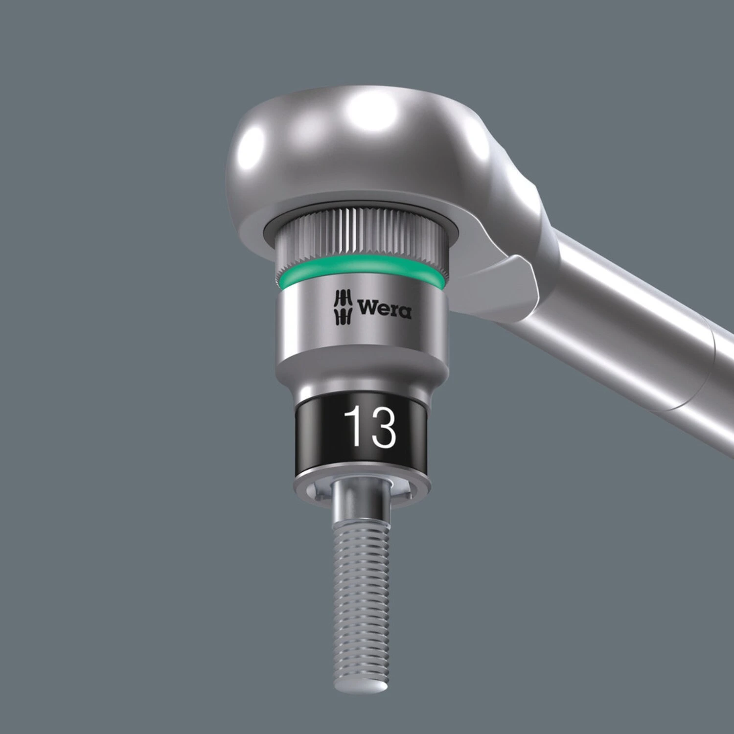 Wera Zyklop 1/4" socket with holding function - Metric 5.0, Black, 5 mm, Chrome