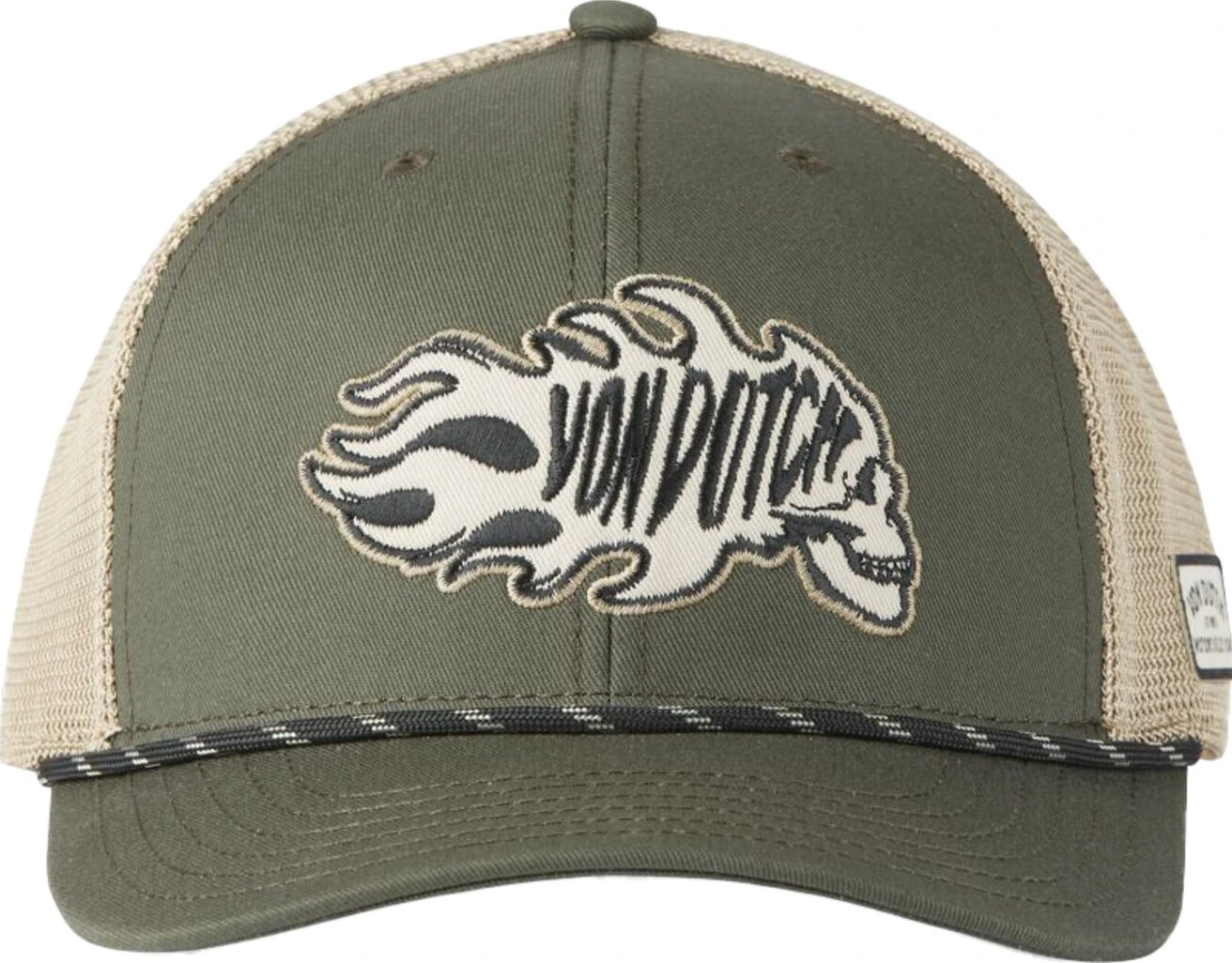 Von Dutch Semi curve cap, skull Green