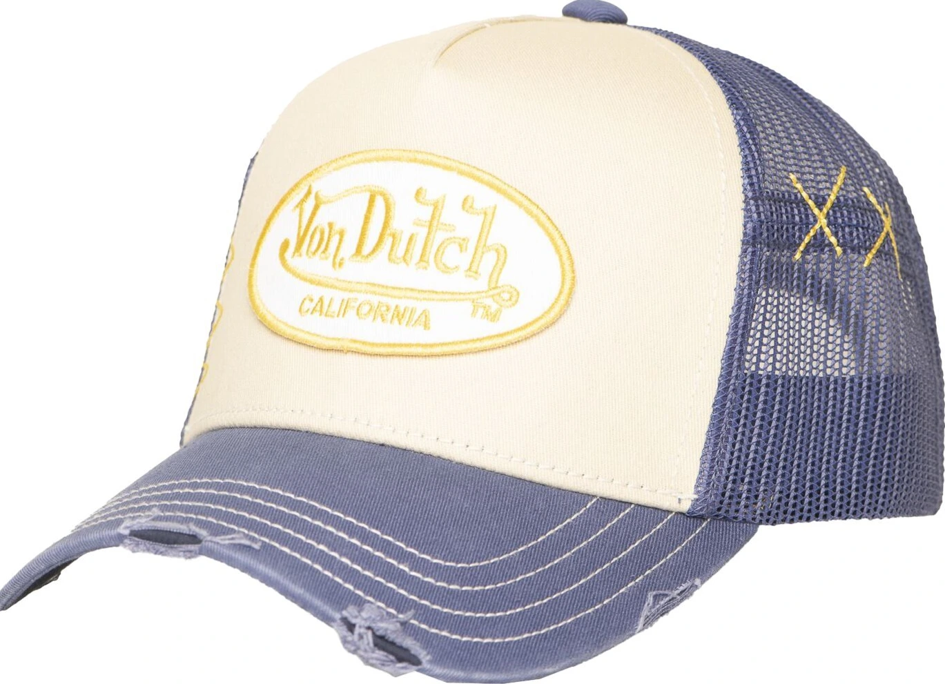 Von Dutch Trucker mesh cap, blue, Beige