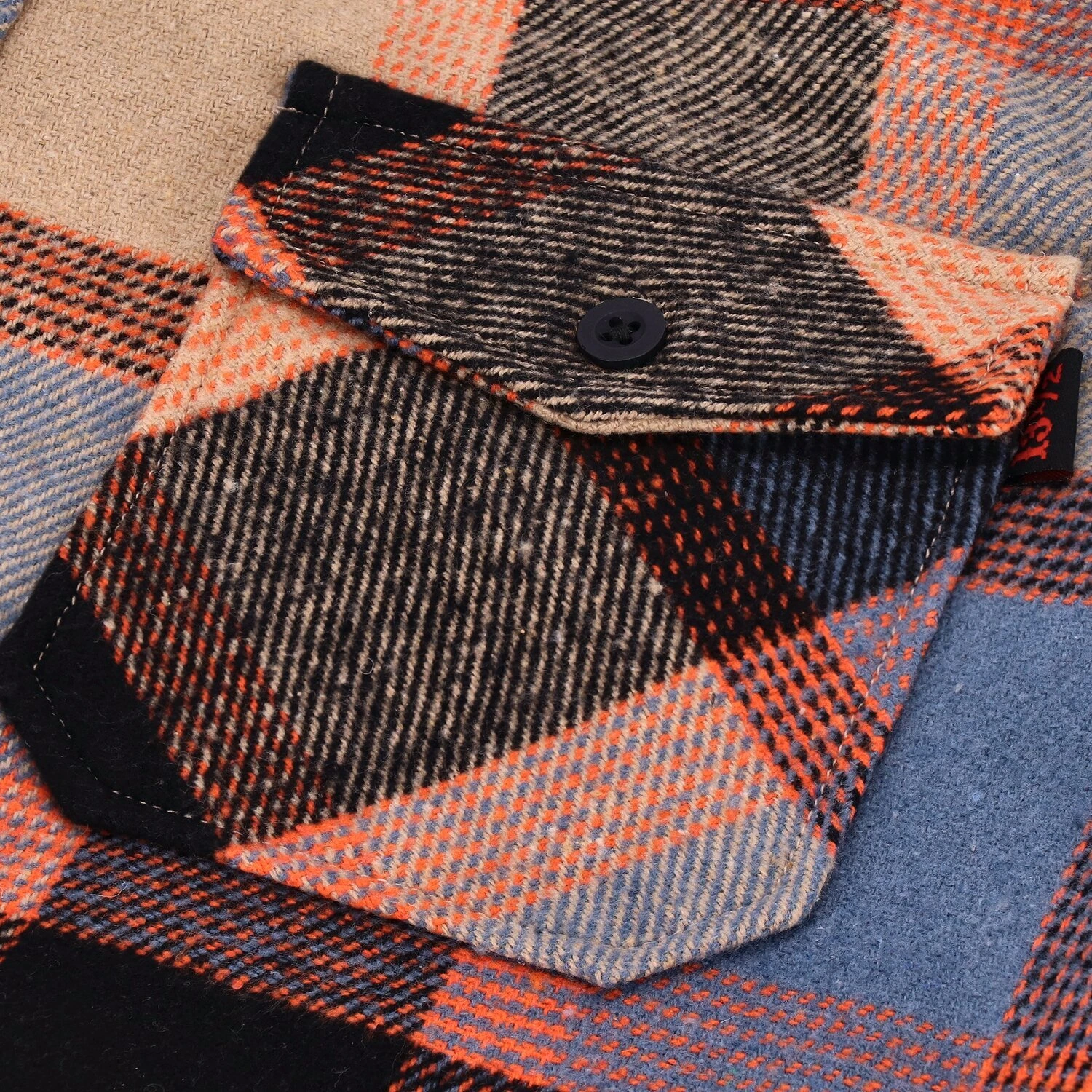 13 1/2 Steel flannel oxblood, Navy, L