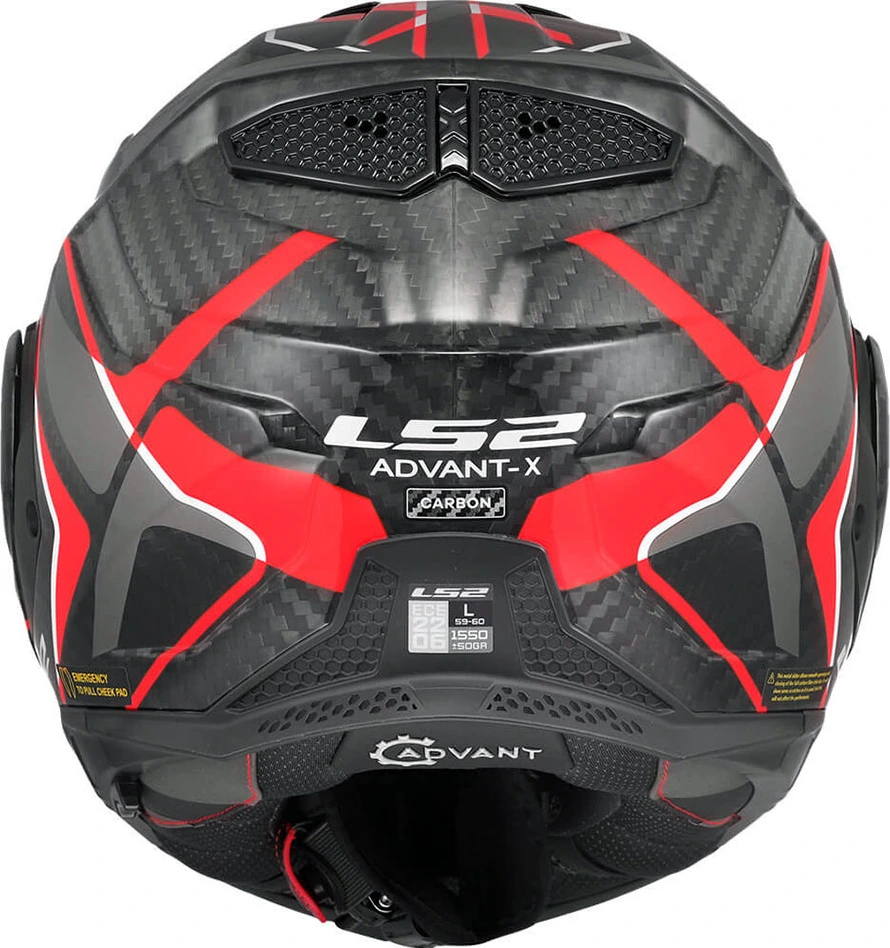 LS2 FF901 ADVANT X CARBON FUTURE II Helmet - 2XL, Red