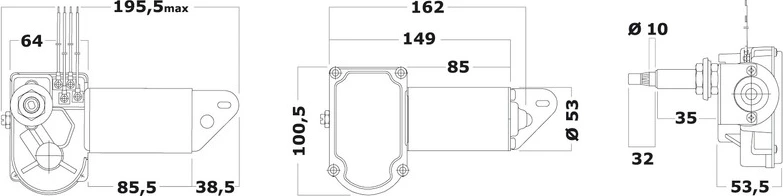 Osculati Motor for arms and blades 12V 20W