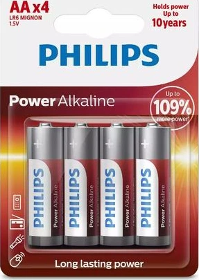 Philips батарейка LR6/AA Power Alkaline B4 (4 шт.)