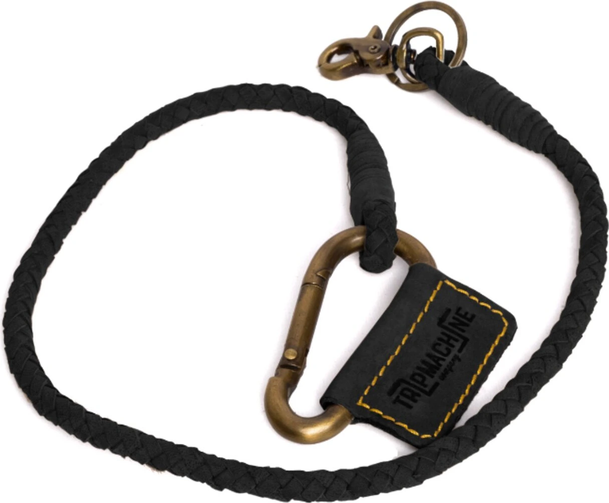 Trip Machine Braided key chain, Black