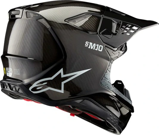 Alpinestars Helmet S-M10 2206 Solid Glossy Carbon, XS