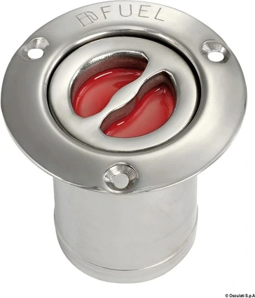 Osculati FUEL deck plug polished SS straight 80 mm
