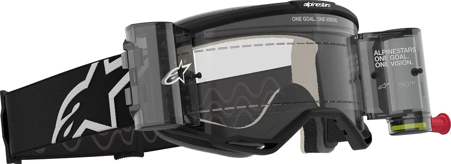 GOGGLE VISION 5 CORP BLK CLEAR ROLL-OFF