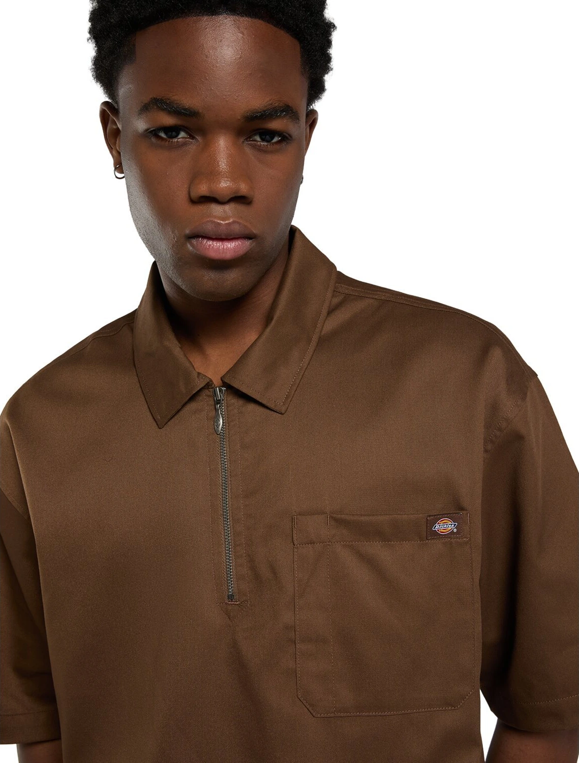 Dickies Cadiz QZ shirt, timber Brown, Brown, L