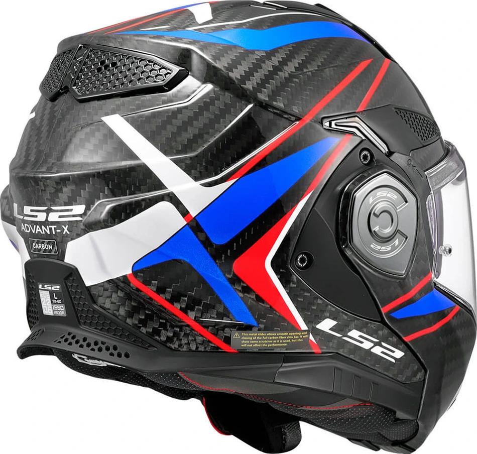 LS2 FF901 ADVANT X CARBON FUTURE II Helmet - XL, White Blue