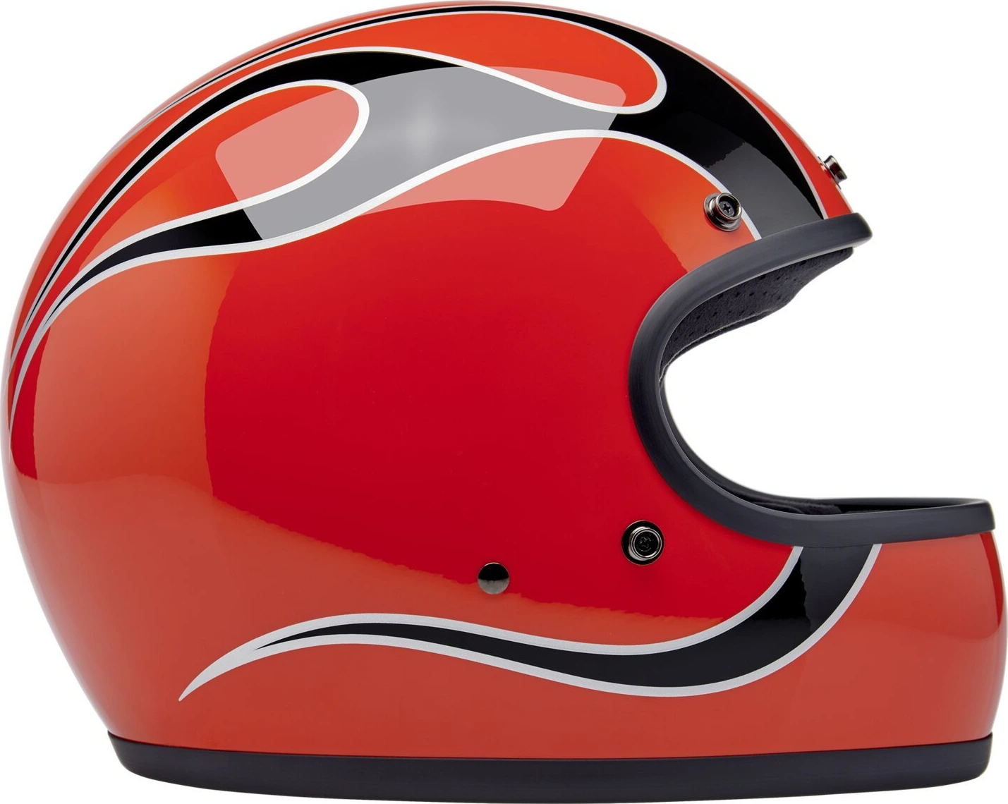 Biltwell Gringo helmet Comp, Orange, flames Orange, S, Gloss