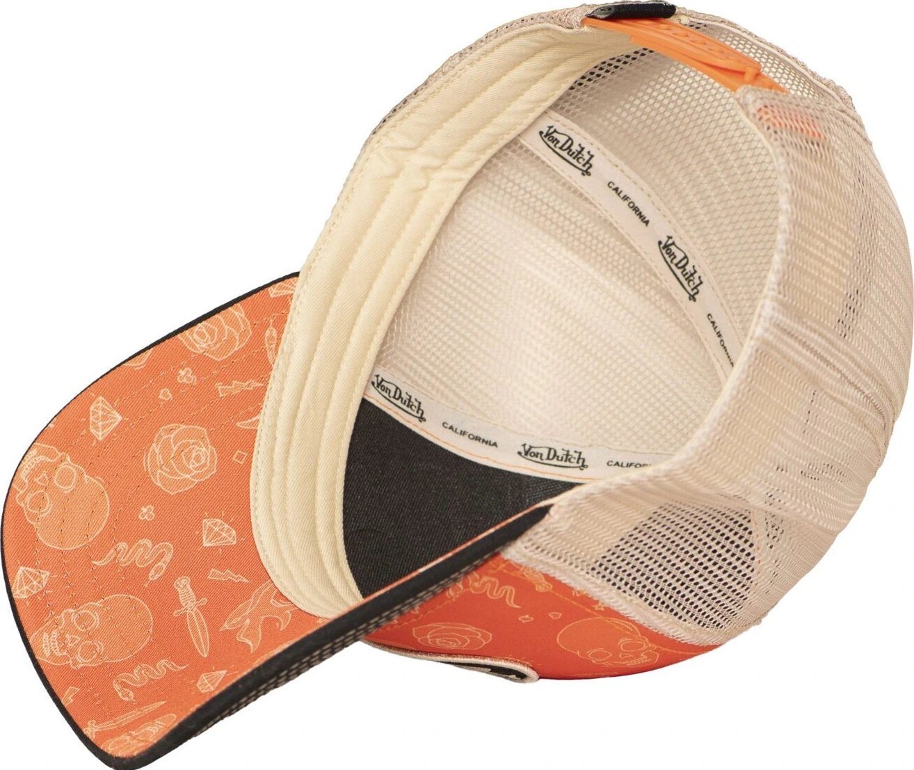 Von Dutch Trucker cap subl, tattoo Orange