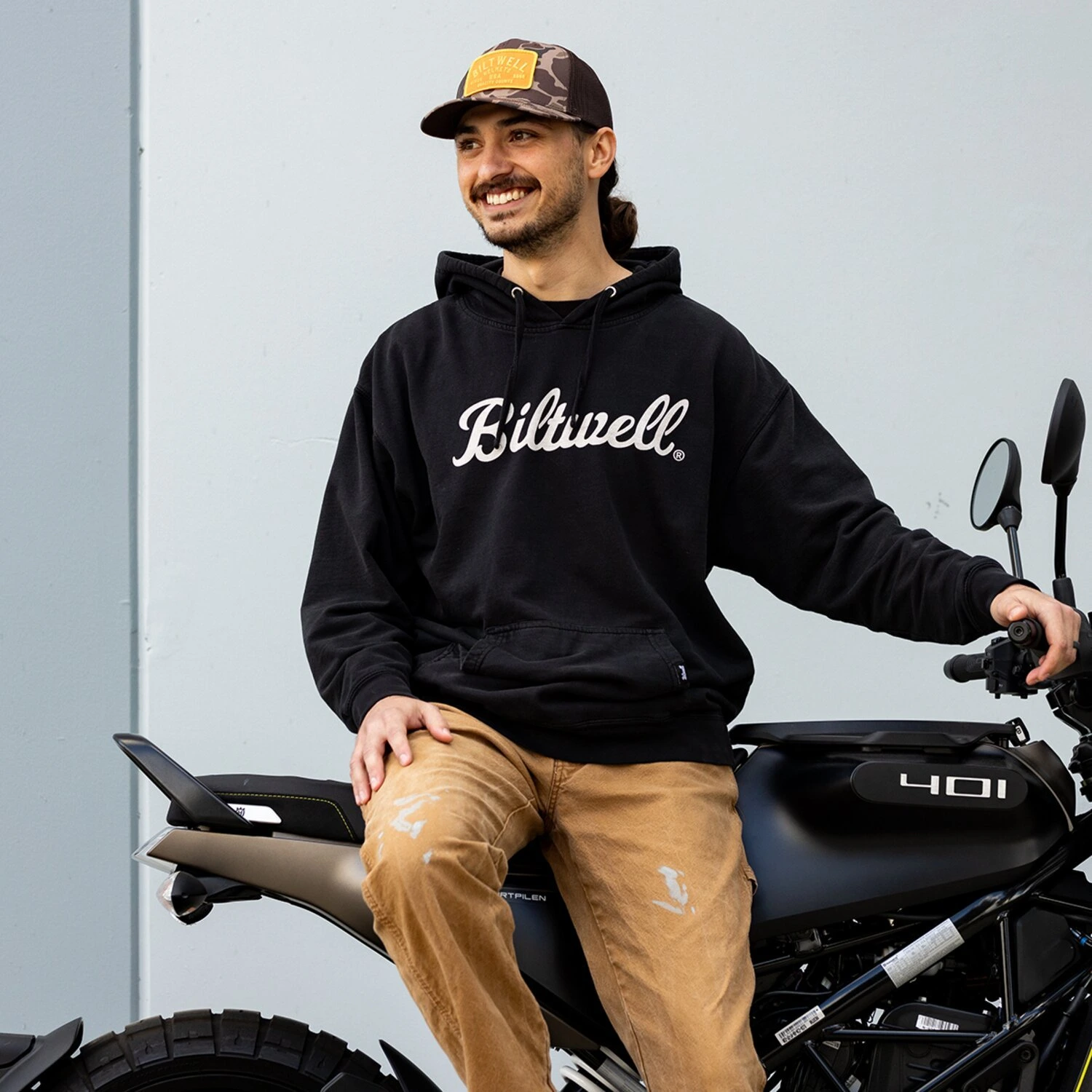 Biltwell Bark snap back cap brown camo