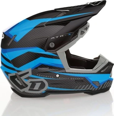 6D Helmet ATR-3 Rival Gloss Cyan FIM, L