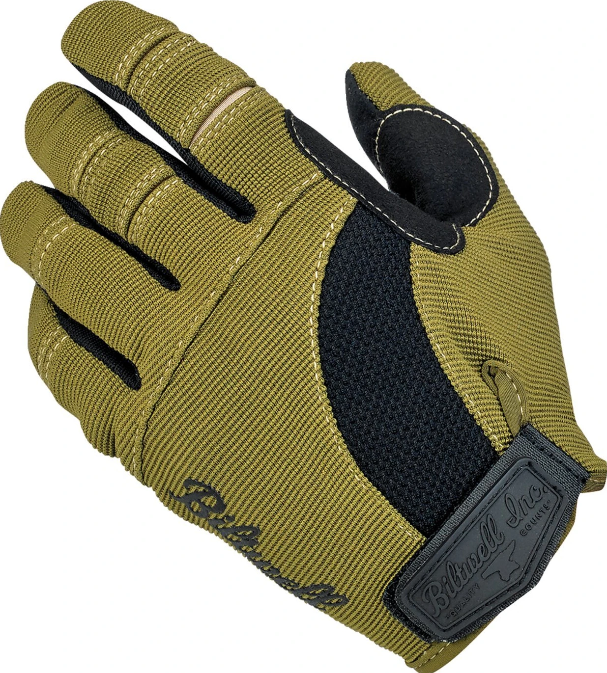 Biltwell Moto gloves, olive, Black, tan, XS